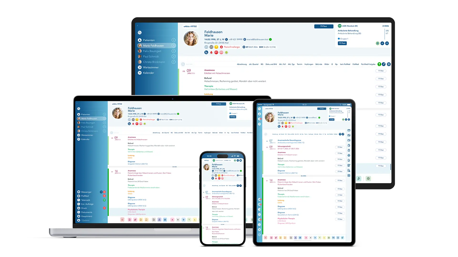 T2med Praxissoftware, installiert und betreut von medheads IT GmbH